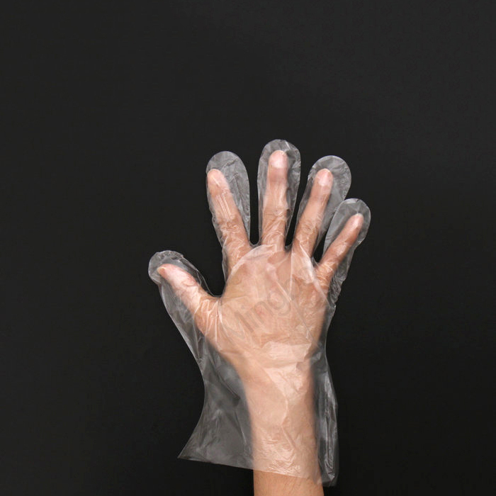  Disposable Clear polythene transparent gloves 
