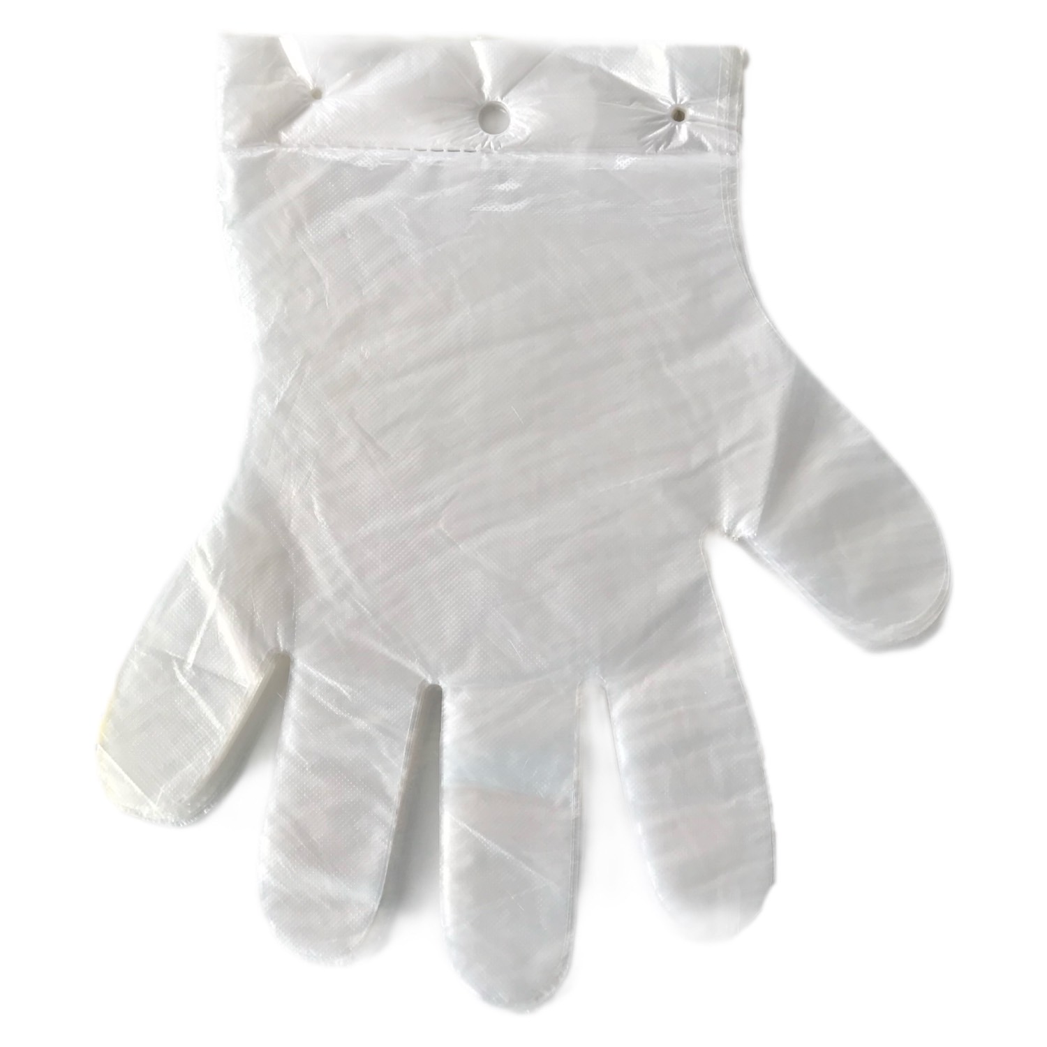 100 PCS / Pack PE Plastic Blocked Disposable Gloves