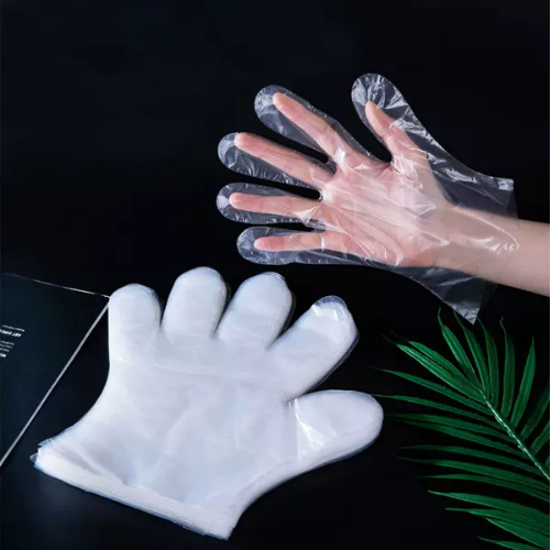 Black Transparent Oil Resistant Long Plastic Vinyl Sterile Disposable Gloves