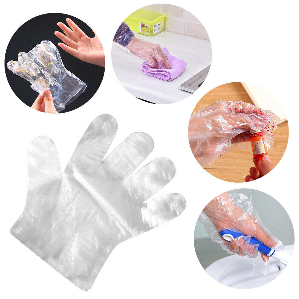 HDPE transparent disposable pe poly examination glove