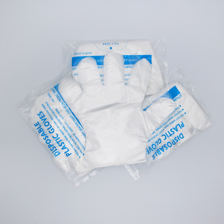 100 pcs English general packaging bags disposable HDPE gloves