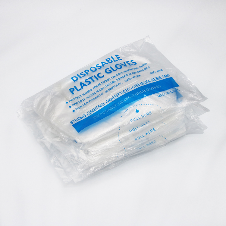 Disposable Blue Cleaning Transparent Gloves 