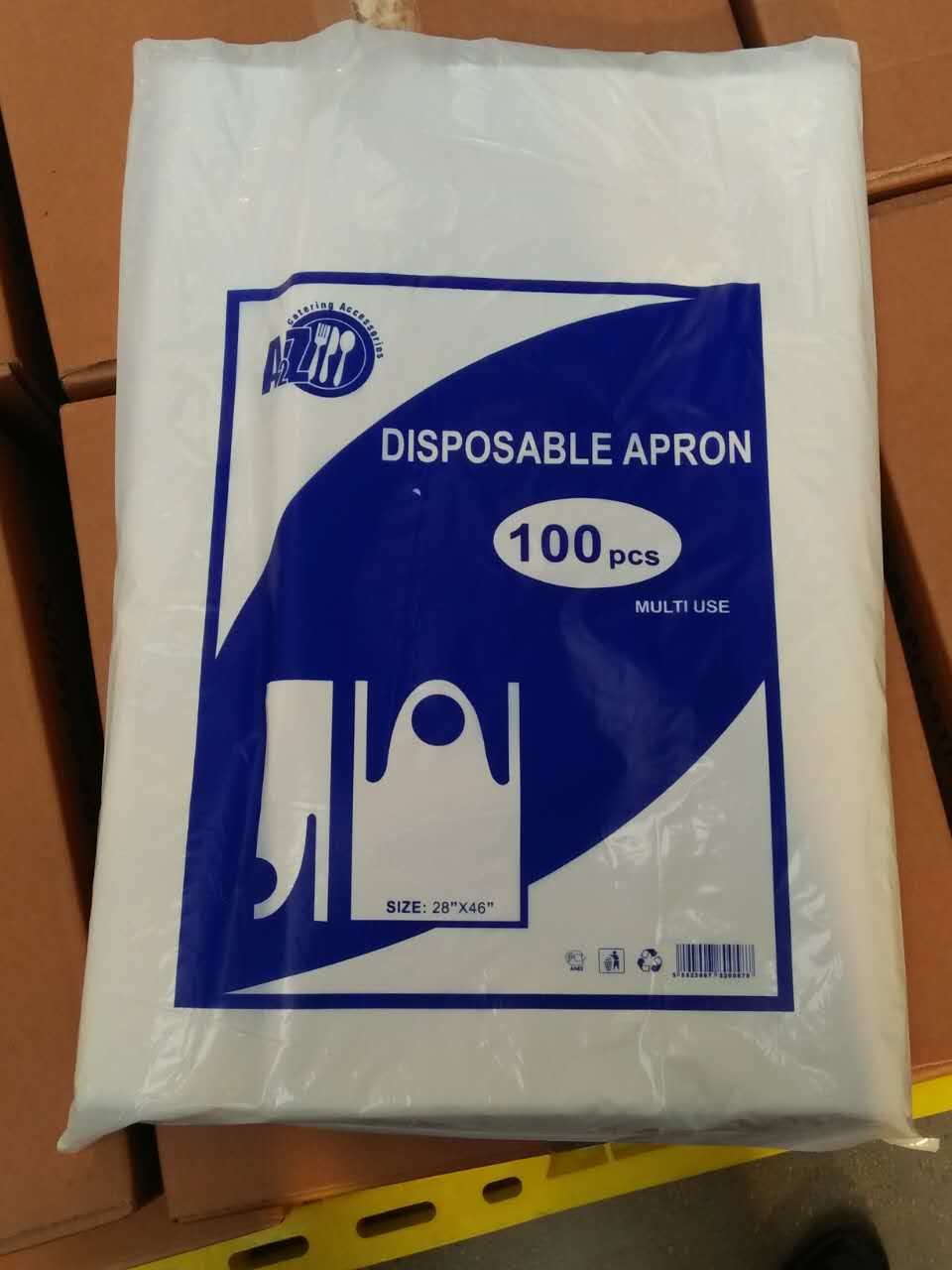 Disposable Plastic PE Apron Kitchen Cleaning Bids Food Grade HDPE Apron
