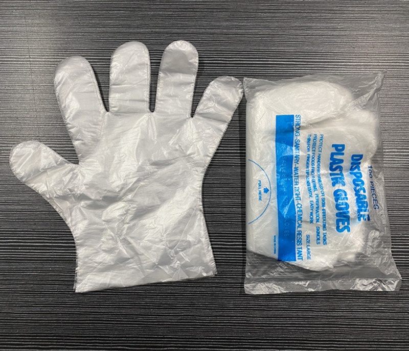 100pcs/bag Plastic Transparent Disposable Gloves