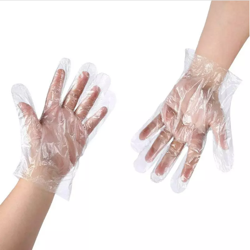 Non-medical Transparent Unicolor Soft Biodegradable Waterproof PE Gloves