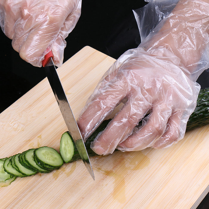 KFC USE Plastic Disposable Clear HDPE Gloves