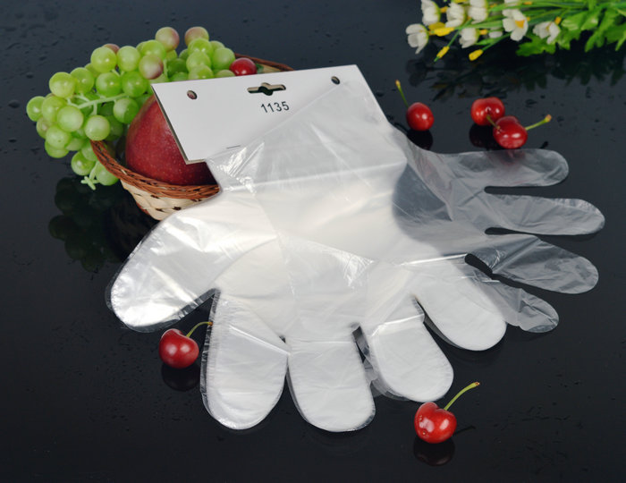 Clear Blue Latex-Free Disposable PE Glove