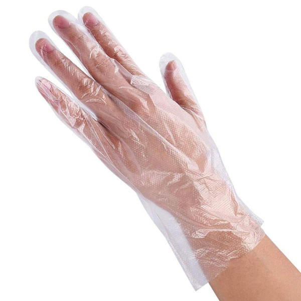 Food grade transparent disposable pe poly deli gloves