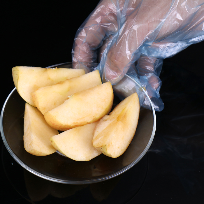 Disposable Kitchen food use Embossed hand poly Gloves 